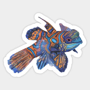 Watercolor Mandarinfish Sticker